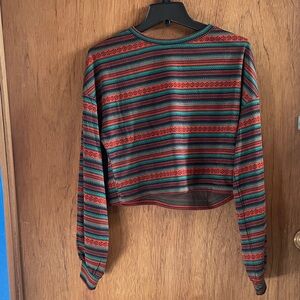 Zaful Multicolor Striped Long Sleeve Top